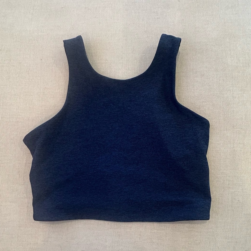 Women's Navy Blue Sports Bra Tank Top